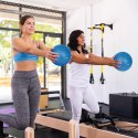 MINI  PIŁKA GIMNASTYCZNA DO  PILATES REHABILITACYJNA 25CM, KOLOR NIEBIESKI , REBEL ACTIVE