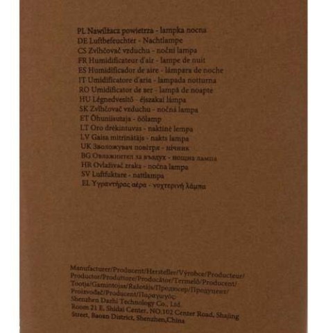 NAWILŻACZ POWIETRZA - LAM PKA NOCNA RUHHY 24378 NAWILŻACZ POWIETRZA - LAM PKA NOCNA RUHHY 24378
