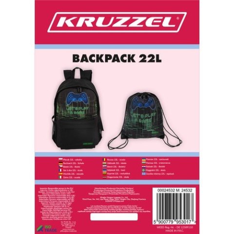PLECAK 22L - SZKOLNY KRUZZEL 24532 PLECAK 22L - SZKOLNY KRUZZEL 24532