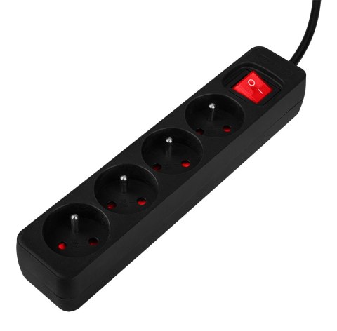 PRZEDŁUŻACZ LISTWOWY 1.5M, 3x1.5MM2, 4G, CZARNY, ON/OFF PRZEDŁUŻACZ LISTWOWY 1.5M, 3x1.5MM2, 4G, CZARNY, ON/OFF