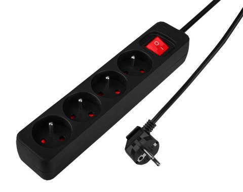 PRZEDŁUŻACZ LISTWOWY 3M, 3x1.5MM2, 4G, CZARNY, ON/OFF PRZEDŁUŻACZ LISTWOWY 3M, 3x1.5MM2, 4G, CZARNY, ON/OFF