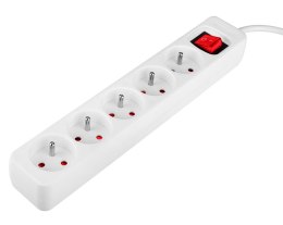 PRZEDŁUŻACZ LISTWOWY 3M, 3x1.5MM2, 5G, BIAŁY, ON/OFF