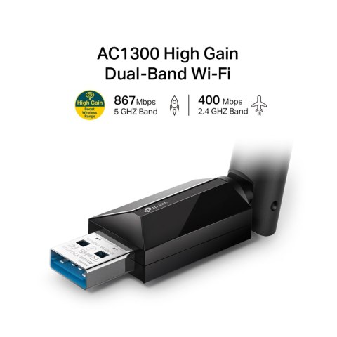 TP-LINK ARCHER T3U PLUS KARTA SIECIOWA USB 3.0 802.11 AC/N TP-LINK ARCHER T3U PLUS KARTA SIECIOWA USB 3.0 802.11 AC/N