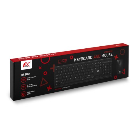 KLAWIATURA + MYSZ BEZ PRZEWODOWA COMBO NANORS, RS580 KLAWIATURA + MYSZ BEZ PRZEWODOWA COMBO NANORS, RS580