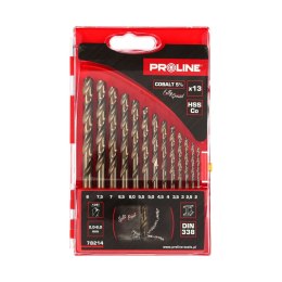WIERTŁA DO METALU HSSCO DIN338 SZLIF.13SZT(2-8MM)  PROLINE