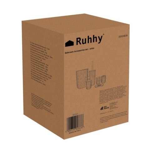 ZESTAW AKCESORIÓW ŁAZIENKOWYCH - BIAŁY RUHHY 24635 ZESTAW AKCESORIÓW ŁAZIENKOWYCH - BIAŁY RUHHY 24635