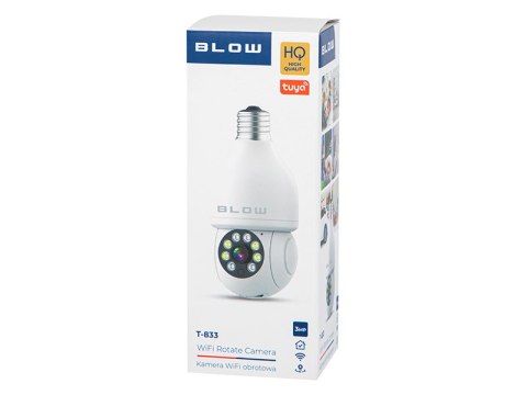 78-653# KAMERA BLOW WIFI TUYA 3M P ŻARÓWKA T-833 OBROTOWA PTZ 78-653# KAMERA BLOW WIFI TUYA 3M P ŻARÓWKA T-833 OBROTOWA PTZ