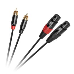 KABEL  POŁĄCZENIOWY CABLETECH XLR - 2RCA 1M