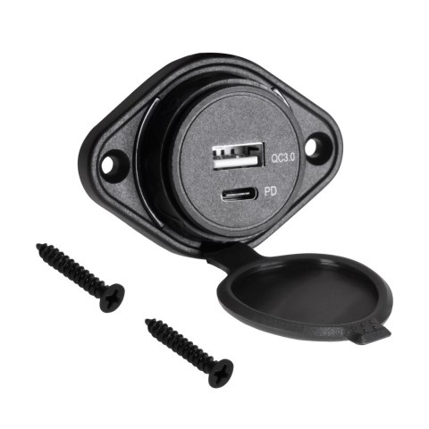 ŁADOWARKA SAMOCHODOWA USB+USB TY PU C Z FUNCKJĄ QUICK CHARGE I POWER DELIVERY ŁADOWARKA SAMOCHODOWA USB+USB TY PU C Z FUNCKJĄ QUICK CHARGE I POWER DELIVERY