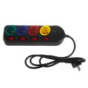 LISTWA ZASILAJĄCA MACLEAN,  PRZEDŁUŻACZ 4 GNIAZDA + USB A / C, Z WŁĄCZNIKAMI, 250VAC/10A, 1.5M, CZARNA, MCE508 B