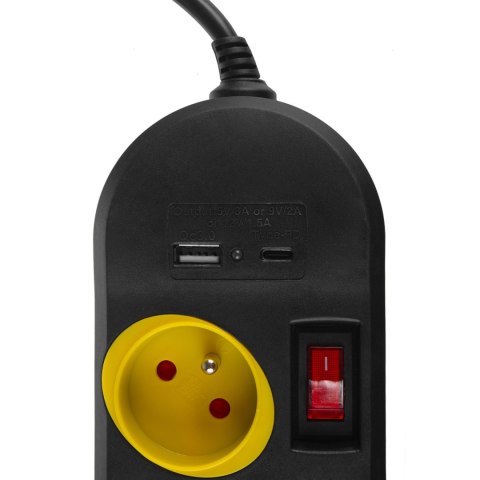 LISTWA ZASILAJĄCA MACLEAN, PRZEDŁUŻACZ 4 GNIAZDA + USB A / C, Z WŁĄCZNIKAMI, 250VAC/10A, 1.5M, CZARNA, MCE508 B LISTWA ZASILAJĄCA MACLEAN, PRZEDŁUŻACZ 4 GNIAZDA + USB A / C, Z WŁĄCZNIKAMI, 250VAC/10A, 1.5M, CZARNA, MCE508 B