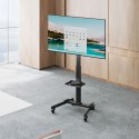 MOBILNY UCHWYT TV - STOJAK Z  PÓŁKĄ