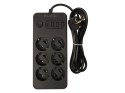 98-210# PRZEDŁUŻACZ SIECIOWY  PS-620 6-GNIAZD 3xUSB 1xUSB-C 2M CZARNY 2x1MM