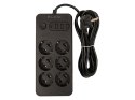 98-211# PRZEDŁUŻACZ SIECIOWY  PS-630 6-GNIAZD 3xUSB 1xUSB-C 3M CZARNY 2x1MM