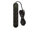 98-220# PRZEDŁUŻACZ SIECIOWY  PS-430 4-GNIAZDA 3xUSB 3M CZARNY 2x1MM