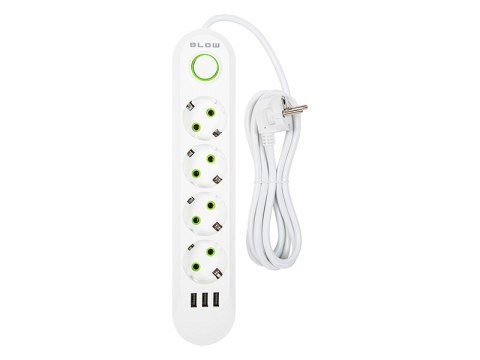 98-223# PRZEDŁUŻACZ SIECIOWY PS-420 4-GNIAZDA 3xUSB 2M BIAŁY 2x1MM 98-223# PRZEDŁUŻACZ SIECIOWY PS-420 4-GNIAZDA 3xUSB 2M BIAŁY 2x1MM