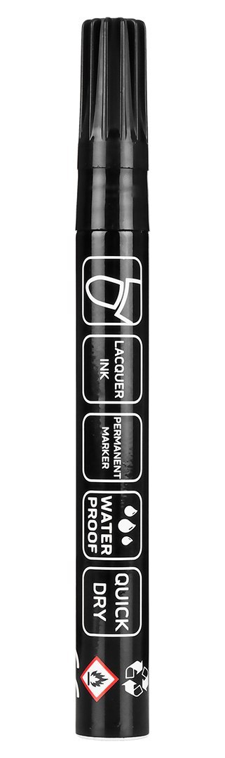 MARKER BUDOWLANY GRUBY, CZARNY, PERMANENTNY, WODOOD PORNY, LAKIEROWY, ALUMINIOWY, 4 SZT MARKER BUDOWLANY GRUBY, CZARNY, PERMANENTNY, WODOOD PORNY, LAKIEROWY, ALUMINIOWY, 4 SZT