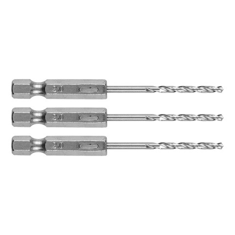 WIERTŁO DO METALU HEx 2.0 MM, 3 SZT. WIERTŁO DO METALU HEx 2.0 MM, 3 SZT.