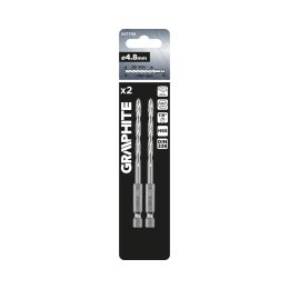 WIERTŁO DO METALU HEx 4.8 MM, 2 SZT.