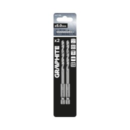 WIERTŁO DO METALU HEx 5.0 MM, 2 SZT.