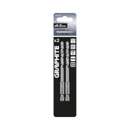 WIERTŁO DO METALU HEx 6,0 MM, 2 SZT.