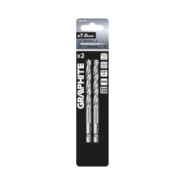 WIERTŁO DO METALU HEx 7.0 MM, 2 SZT.