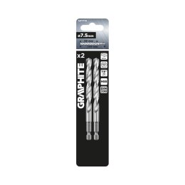WIERTŁO DO METALU HEx 7.5 MM, 2 SZT.