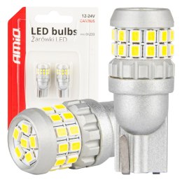 ŻARÓWKI LED CANBUS T10 W5W 30SMD 2016 WHITE 12V 24V AMIO-04233