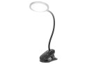 44-165# LAM PKA BIURKOWA LED LB-20 Z KLI PSEM CZARNA`