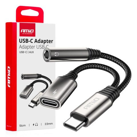 AD PATER ROZGAŁĘŹNIK USB-C NA USB-C + MINI JACK 3.5MM 10CM AMIO-04295 AD PATER ROZGAŁĘŹNIK USB-C NA USB-C + MINI JACK 3.5MM 10CM AMIO-04295