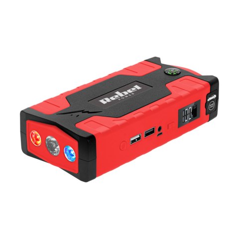 JUM P STARTER - POWER BANK Z PRZEWODAMI ROZRUCHOWYMI I KOM PRESOREM JUM P STARTER - POWER BANK Z PRZEWODAMI ROZRUCHOWYMI I KOM PRESOREM