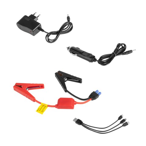 JUM P STARTER - POWER BANK Z PRZEWODAMI ROZRUCHOWYMI I KOM PRESOREM JUM P STARTER - POWER BANK Z PRZEWODAMI ROZRUCHOWYMI I KOM PRESOREM