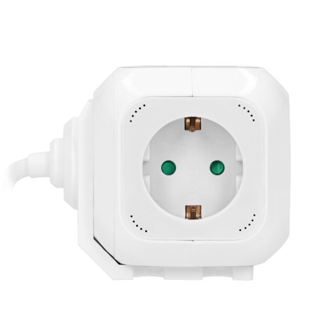 PRZEDŁUŻACZ 4 KROTNY 2P+Z (SCHUKO), ŁADOWARKA 2xUSB, 1,4M H05VV-F 3x1,5MM2, BIAŁY PRZEDŁUŻACZ 4 KROTNY 2P+Z (SCHUKO), ŁADOWARKA 2xUSB, 1,4M H05VV-F 3x1,5MM2, BIAŁY