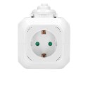 PRZEDŁUŻACZ 4 KROTNY 2P+Z (SCHUKO), ŁADOWARKA 2xUSB, 1,4M H05VV-F 3x1,5MM2, BIAŁY