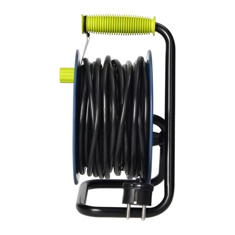 PRZEDŁUŻACZ BĘBNOWY MINI, 4 GNIAZDA 2P+Z, METALOWY STOJAK, POLWINIT H05VV-F 3x1MM? , DŁUGOŚĆ 15M, LIMONKOWY PRZEDŁUŻACZ BĘBNOWY MINI, 4 GNIAZDA 2P+Z, METALOWY STOJAK, POLWINIT H05VV-F 3x1MM? , DŁUGOŚĆ 15M, LIMONKOWY