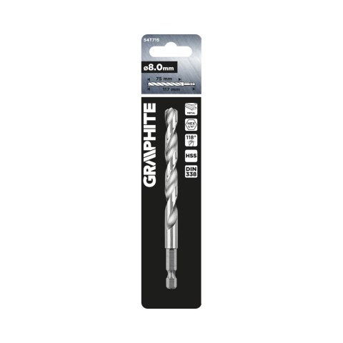WIERTŁO DO METALU HEx 8.0 MM WIERTŁO DO METALU HEx 8.0 MM