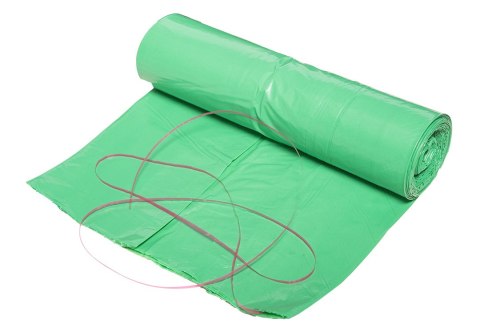 WORKI NA OD PADY 120 L, ZIELONE Z TAŚMĄ, 40 MIC, 10 SZT. WORKI NA OD PADY 120 L, ZIELONE Z TAŚMĄ, 40 MIC, 10 SZT.