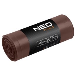 WORKI NA OD PADY 200 L, BRĄZOWE, 40 MIC, 10 SZT.