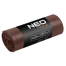 WORKI NA OD PADY 60 L, BRĄZOWE, 35 MIC, 10 SZT.