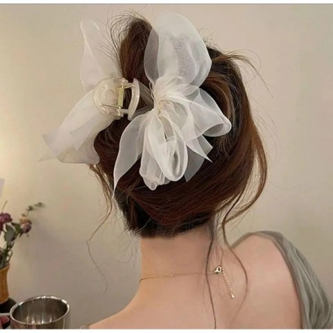 DUŻA KOKARDA TIULOWA, SPINKA DO WŁOSÓW, KLAMRA SP303B DUŻA KOKARDA TIULOWA, SPINKA DO WŁOSÓW, KLAMRA SP303B