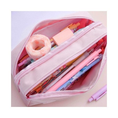 DUŻY PIÓRNIK WIELOFUNKCYJNY DWUKOMOROWY Z KOTKIEM RÓŻOWY PR14R