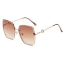 OKULARY PRZECIWSŁONECZNE LIGHT BROWN SIMPLE ZDOBIENIE V OK391