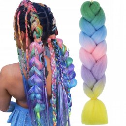 SYNTETYCZNE WŁOSY KOLOROWE 120 CM GĘSTE OMBRE WLS37