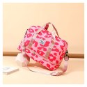 TORBA PODRÓŻNA DWUKOMOROWA RÓŻOWA PANTERKA 51X25X39CM T264