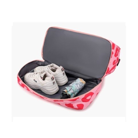 TORBA PODRÓŻNA DWUKOMOROWA RÓŻOWA PANTERKA 51X25X39CM T264 TORBA PODRÓŻNA DWUKOMOROWA RÓŻOWA PANTERKA 51X25X39CM T264