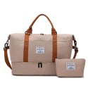 ZESTAW TORBA PODRÓŻNA DWUKOMOROWA Z KOSMETYCZKA 51X25X39CM T263K
