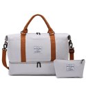 ZESTAW TORBA PODRÓŻNA DWUKOMOROWA Z KOSMETYCZKA 51X25X39CM T263SZ