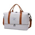 ZESTAW TORBA PODRÓŻNA DWUKOMOROWA Z KOSMETYCZKA 51X25X39CM T263SZ