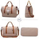 ZESTAW TORBA PODRÓŻNA DWUKOMOROWA Z KOSMETYCZKA 51X25X39CM T263SZ