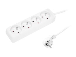 98-716# PRZEDŁUŻACZ SIECIOWY  PR-470 P 4-GNIAZDA Z UZIEMIENIEM 5M BIAŁY 3x1,5MM